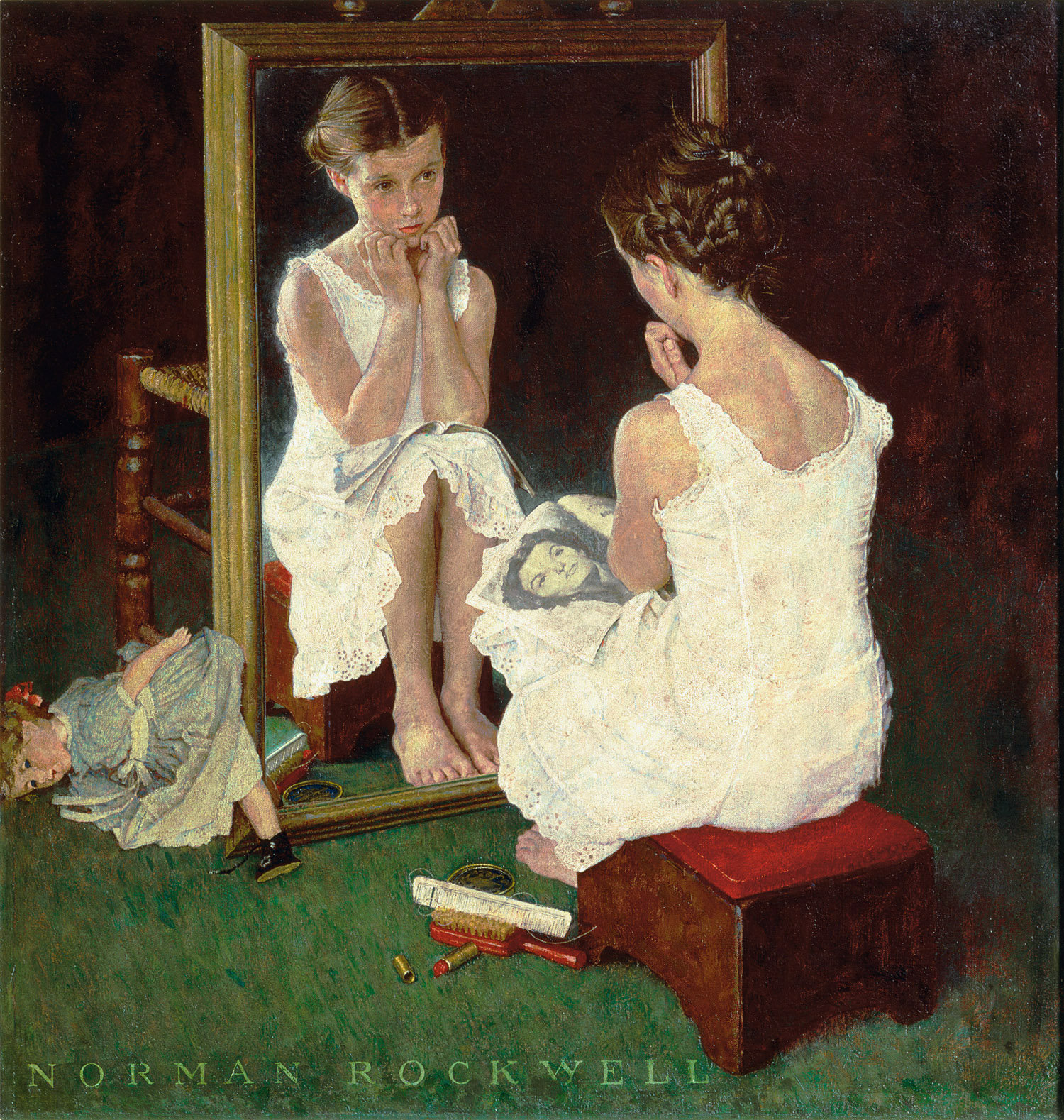 girl-at-mirror-Norman Rockwell