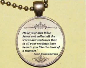 "Make Your Own Bible" pendant necklace for contemplative writing blog post